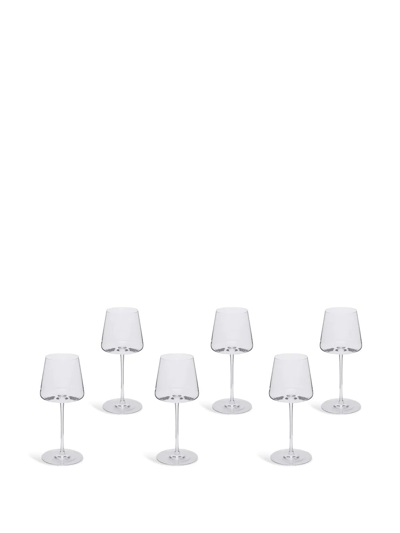 Shop Ichendorf Milano Manhattan Set-of-six Wine Glasses In White