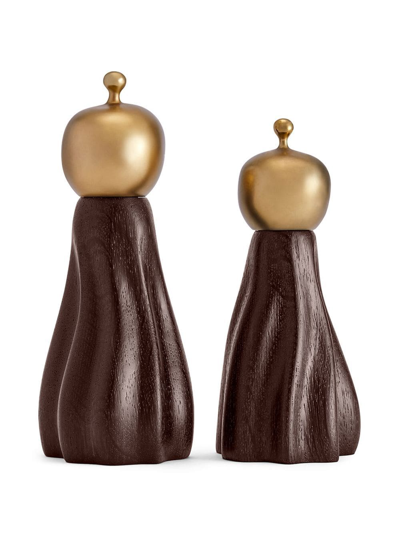 Shop L'objet X Haas Brothers Fantomes Salt And Pepper Mills In Brown