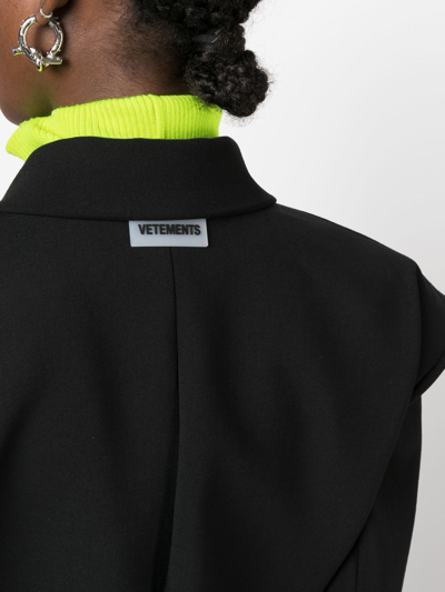 Shop Vetements Double-breasted Blazer In Black