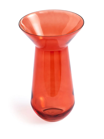 Polspotten Orange Long Neck Vase In Orange