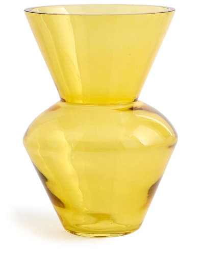 Polspotten Fat Neck Vase In Yellow