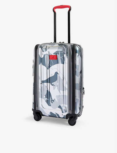 Shop Tumi International Expandable Carry-on Four-wheeled Suitcase In Silver