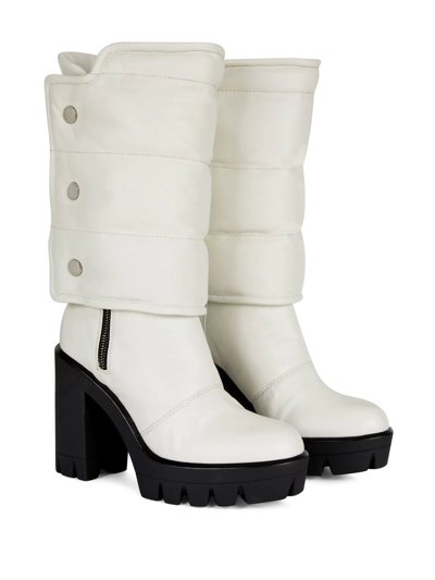 Shop Giuseppe Zanotti Uranus Padded-boots In White