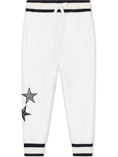 Shop Dolce & Gabbana Star-patch Track Trousers In White