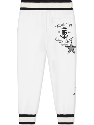 Shop Dolce & Gabbana Star-patch Track Trousers In White