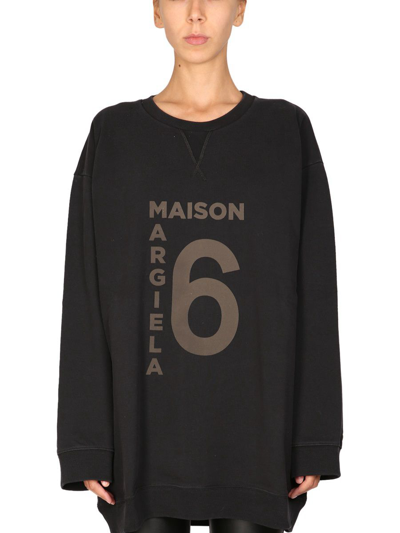 Shop Maison Margiela Women's  Black Other Materials Sweatshirt