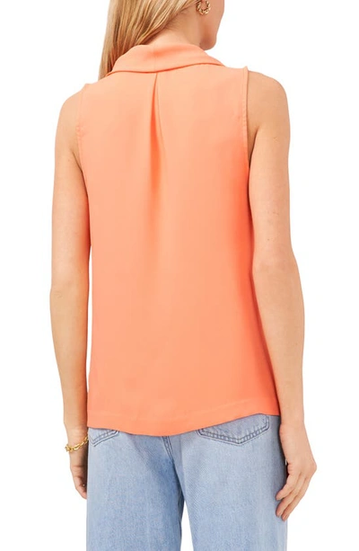 Shop Vince Camuto Cowl Neck Sleeveless Blouse In Coral