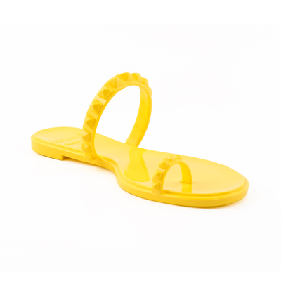 Shop Carmen Sol Maria Flat Sandal In Yellow