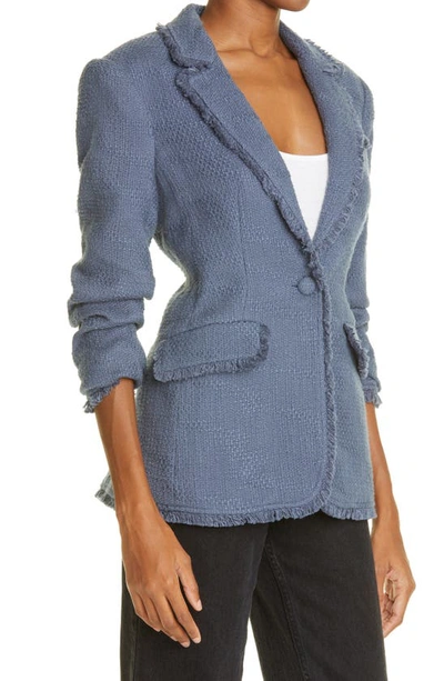 Shop Cinq À Sept Khloe Boucle Blazer In Shadow