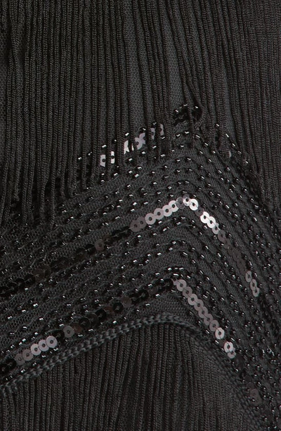 Shop Lulus Shake It Off Sequin Fringe Cocktail Minidress In Black