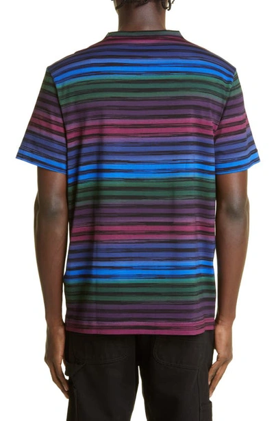 Shop Missoni Ombré Stripe T-shirt In Print Multicolor Navy