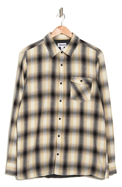 Shop Abound Robin Plaid Shirt Jacket In Ivory- Black Robin Plaid