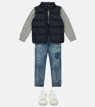 Polo Ralph Lauren Cable-knit Cotton Sweater In Andover Heather/c7932