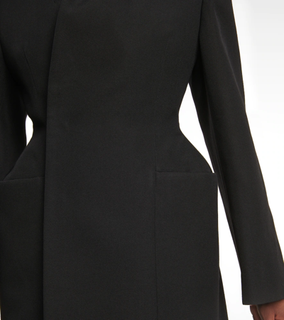Shop Balenciaga Minimal Hourglass Wool Blazer In Black