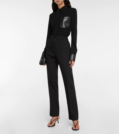 Shop Victoria Beckham Mid-rise Straight Pants In Black