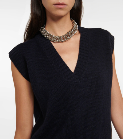 Shop Jardin Des Orangers Cashmere Sweater Vest In Navi