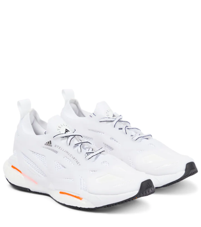 Shop Adidas By Stella Mccartney Solarglide Caged Sneakers In Ftwr White/ftwr White/black