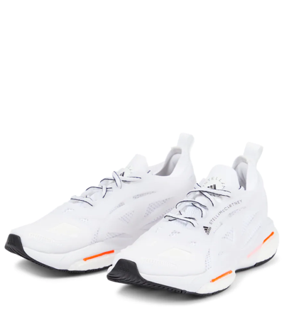 Shop Adidas By Stella Mccartney Solarglide Caged Sneakers In Ftwr White/ftwr White/black