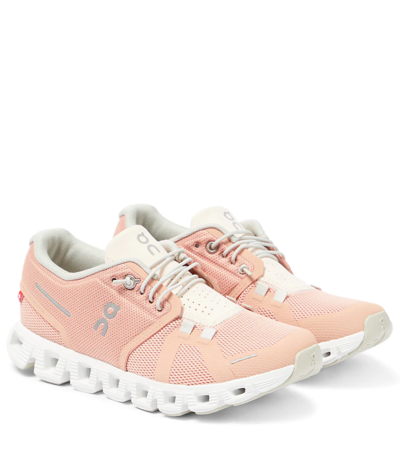 Shop On Running Cloud 5 Sneakers In Rose Shell