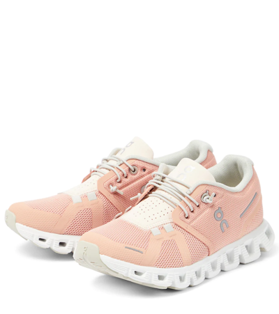 Shop On Running Cloud 5 Sneakers In Rose Shell