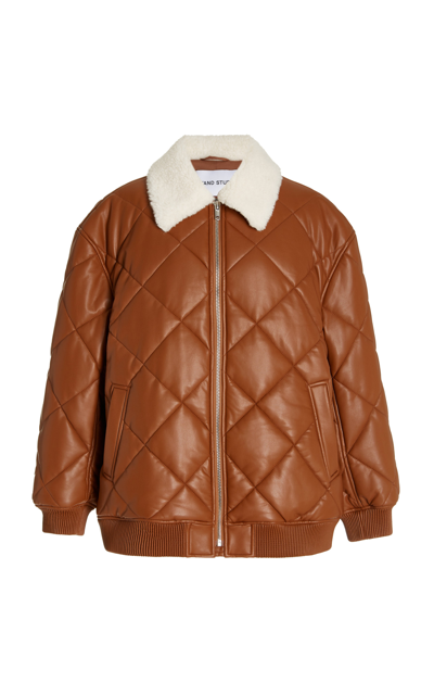 Shop Stand Studio Women's Autumn Quilted Jacket In Brown