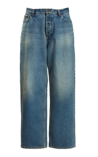 Shop Balenciaga Women's Large Baggy Jeans In Light Wash