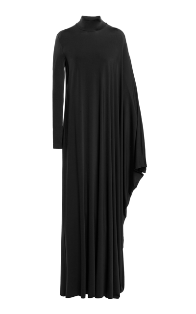 Shop Balenciaga Jersey Maxi Dress In Black