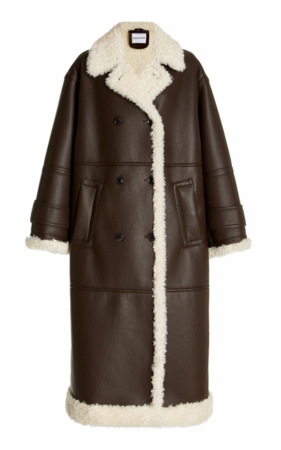 Shop Stand Studio Women's Hayley Faux-leather Coat In Brown