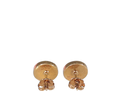 Shop Versace Medusa Enameled Stud Earrings In Black