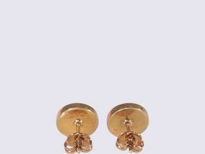 Shop Versace Medusa Enameled Stud Earrings In Black