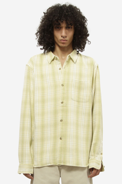 Shop Stussy Beach Plaid Shirt In Green