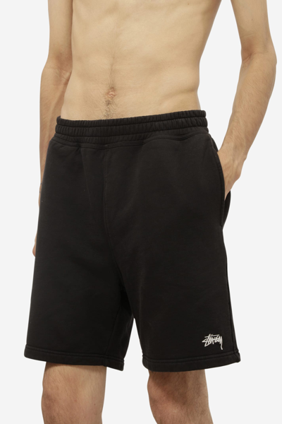 Shop Stussy Stock Logo Shorts In Black