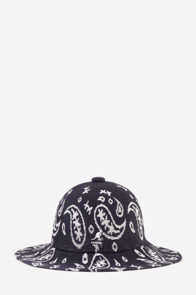 Shop Kangol Paisley Wide Brim Hats In Blue