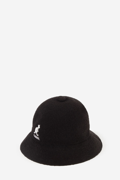 Shop Kangol Big Logo Casual Hats In Black