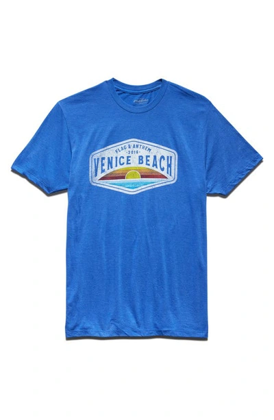 Shop Flag And Anthem La Surfer Spot Graphic T-shirt In Medium Blue