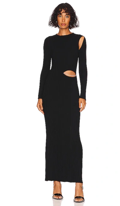 Shop Itmfl Galan Swarowski Dress In Black