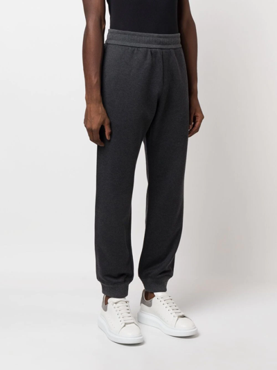 Shop Versace Cotton-cashmere Blend Track Pants In Grey