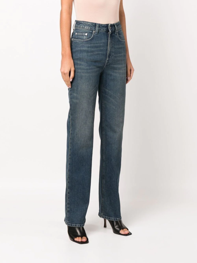 Shop Remain Lynn Straight-leg Jeans In Blau