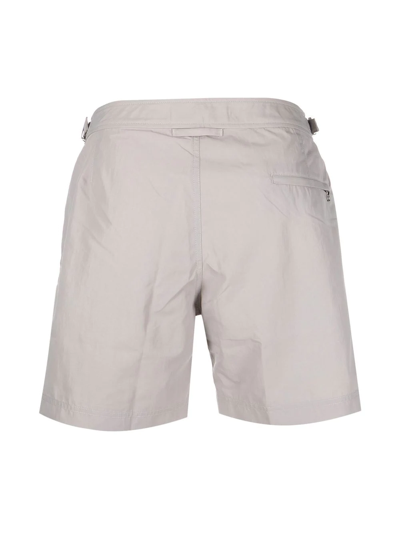 Shop Orlebar Brown Bulldog Concealed-front Fastening Swim Shorts In Grey