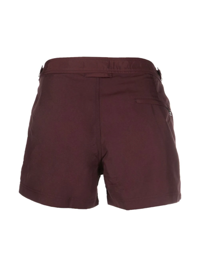 Shop Orlebar Brown Bulldog Concealed-front Fastening Swim Shorts In Red