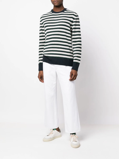Shop Orlebar Brown Stripe-print Knit Jumper In Neutrals