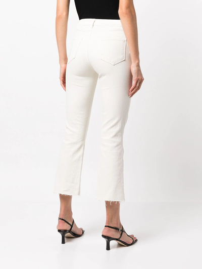 Shop L Agence Kendra Cropped Flared Jeans In Nude