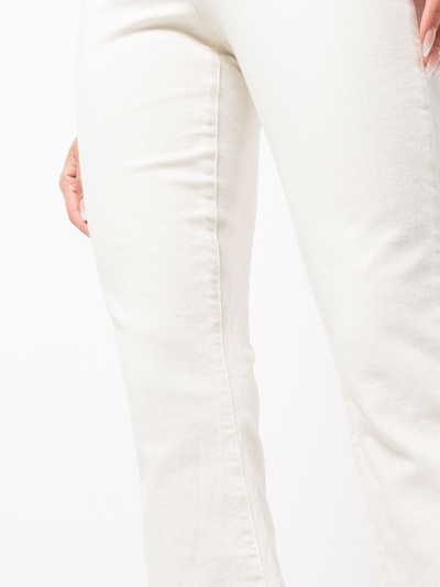 L Agence Kendra Cropped Flared Jeans In Nude