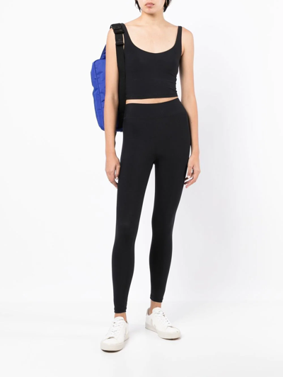 The Upside Logo-print Mid-rise Leggings In Black