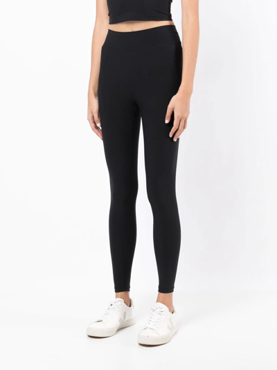The Upside Logo-print Mid-rise Leggings In Black