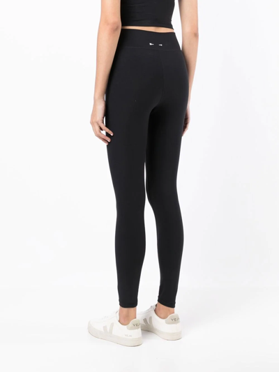 The Upside Logo-print Mid-rise Leggings In Black