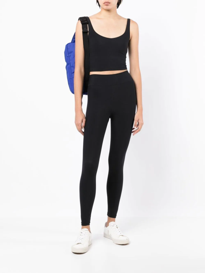 The Upside Tess Logo-print Sleeveless Top In Black