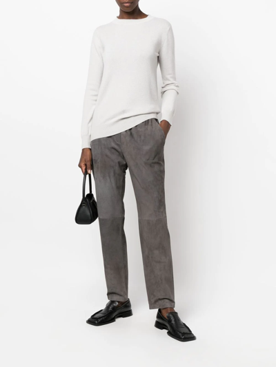 Lorena Antoniazzi Cashmere Crewneck Jumper In Grau