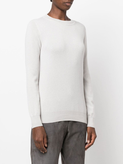 Lorena Antoniazzi Cashmere Crewneck Jumper In Grau
