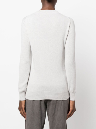 Lorena Antoniazzi Cashmere Crewneck Jumper In Grau